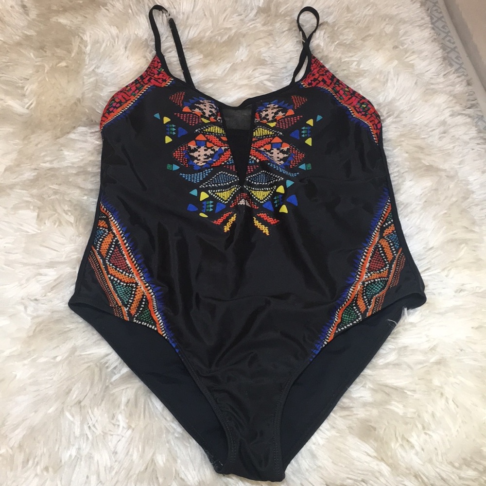 Large Tribal one Piece Bathing Suit